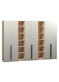 Шкаф распашной Хейсон - 18 Блэквуд Ячменный / Кашемир