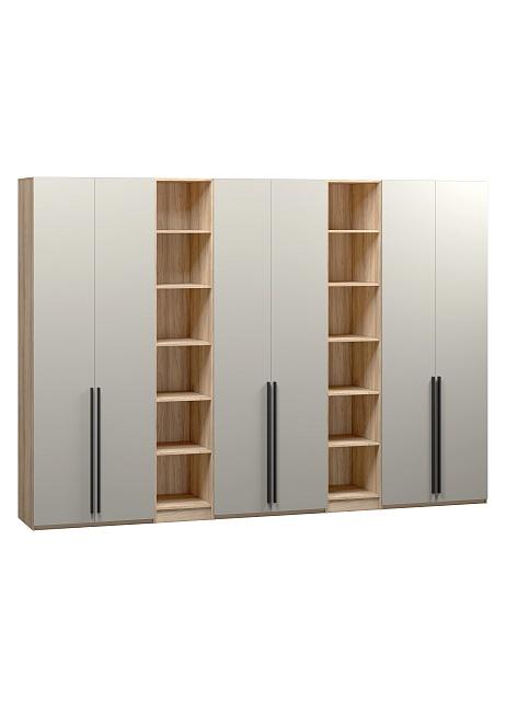 Шкаф распашной Хейсон - 18 Блэквуд Ячменный / Кашемир