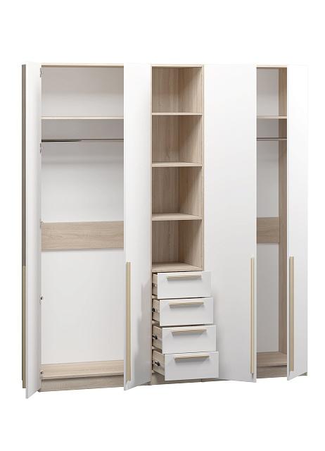 Шкаф распашной Хейсон - 21 Дуб Сонома / Белый