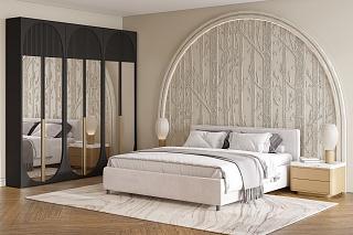 Шкаф распашной Брей - 3.2 с антресолью Черный