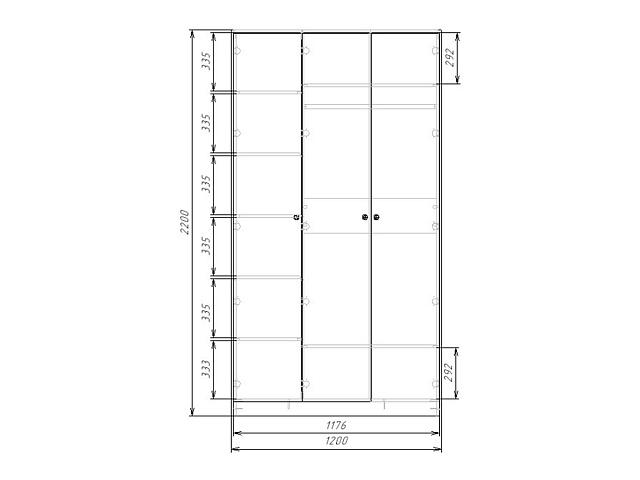 Шкаф распашной Монреаль-3