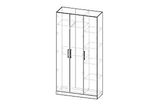 Шкаф распашной Дольче - 3 МДФ Кашемир