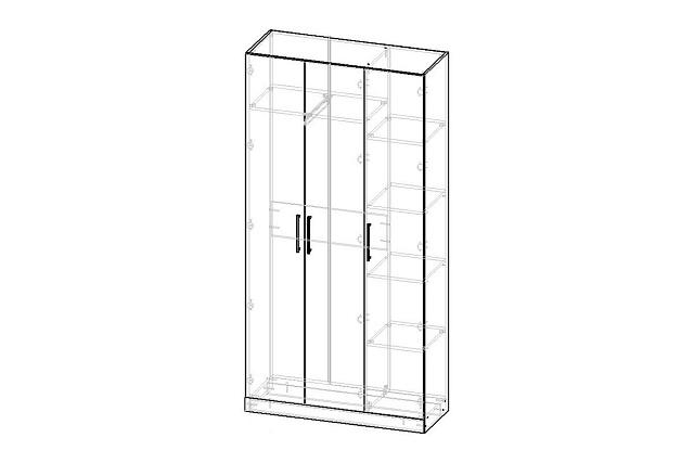 Шкаф распашной Дольче - 3 МДФ Лотос