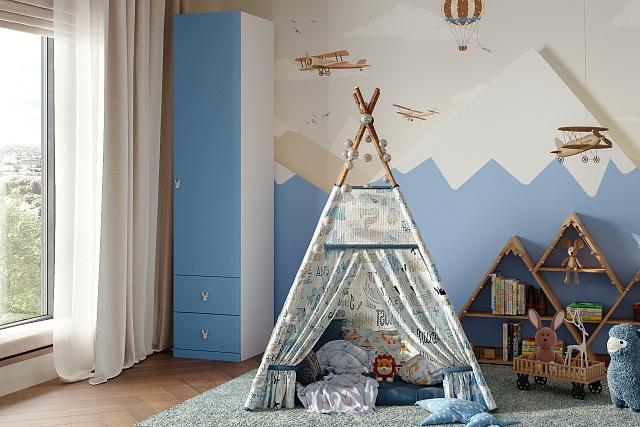 Пенал Банни - 1.2 МДФ Пастельно-Синий