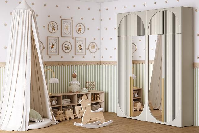 Шкаф распашной Брей - 2.1 с антресолью Кашемир