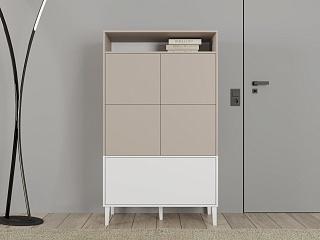 Стеллаж Скарлет - 9 Белый / Кашемир