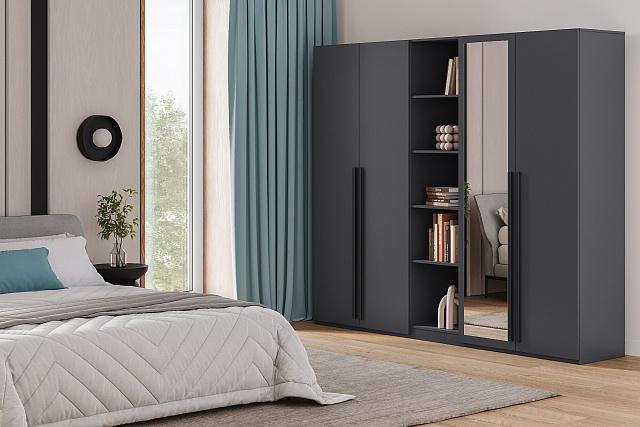 Шкаф распашной Лорена Пакс - 2.2 Графит