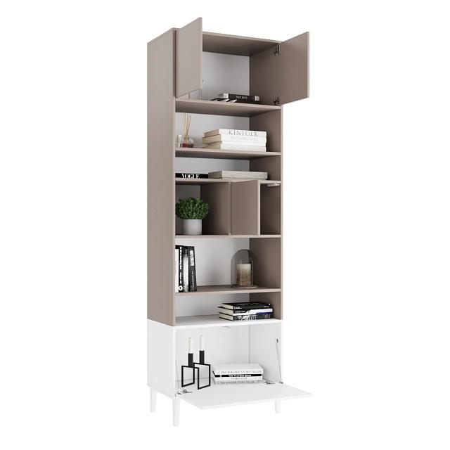 Стеллаж Скарлет - 7 Белый / Кашемир