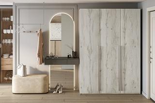 Шкаф распашной Лорена Бест - 3 Крафт Белый