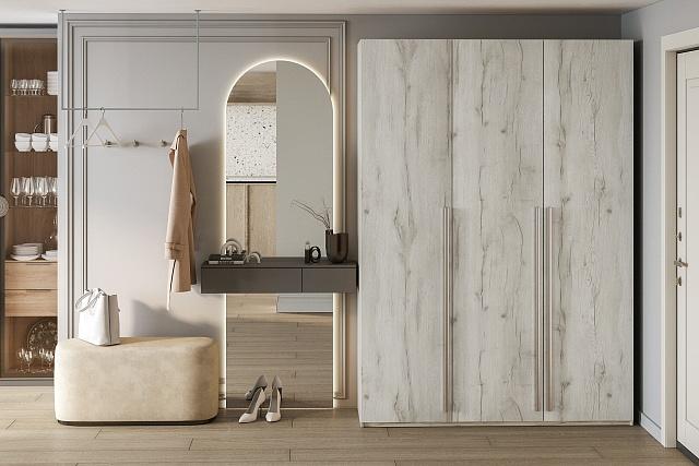 Шкаф распашной Лорена Бест - 3 Крафт Белый