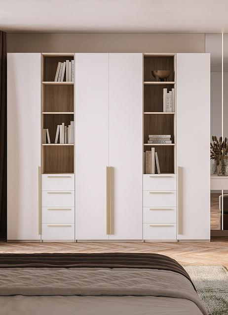 Шкаф распашной Хейсон - 16 Дуб Сонома / Белый