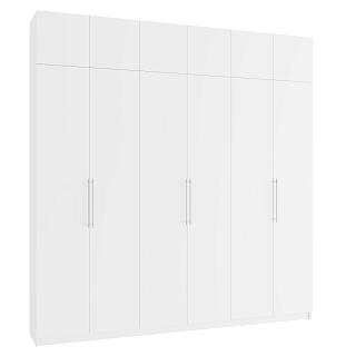 Шкаф распашной Калифорния - 6 с антресолью Белый