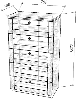 Комод София РАХ - 3 МДФ