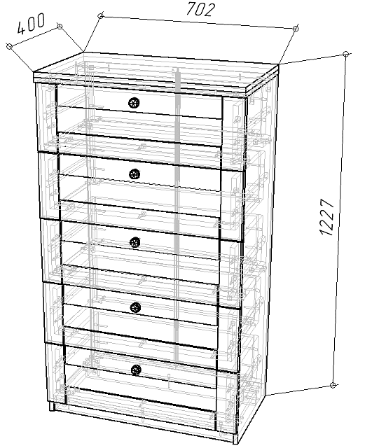 Комод София РАХ - 3 МДФ