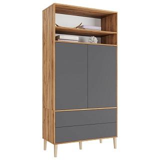 Шкаф распашной Скарлет - 13 Графит