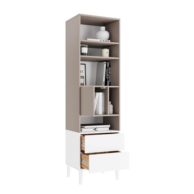 Стеллаж Скарлет - 2 Белый / Кашемир