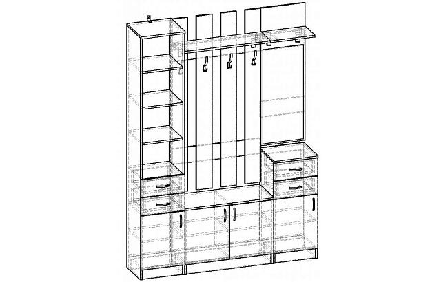 Прихожая Горизонт - 3 МДФ