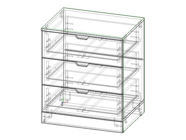 Комод Генри - 2 МДФ Белый
