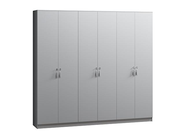 Шкаф распашной Монтана - 6 Стальной Серый