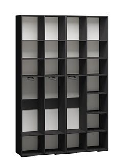 Шкаф распашной Брей - 2.2 с антресолью Черный