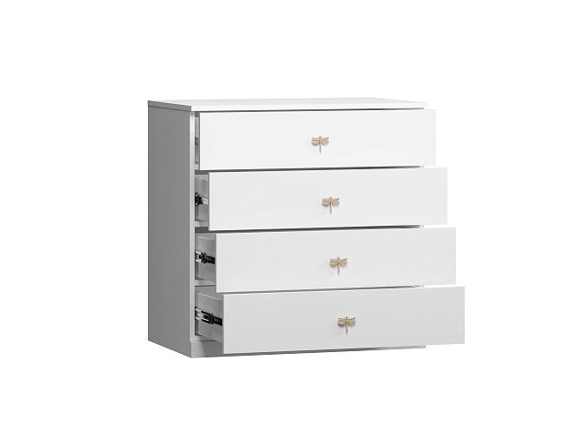 Комод Стрекоза - 4 МДФ Белый