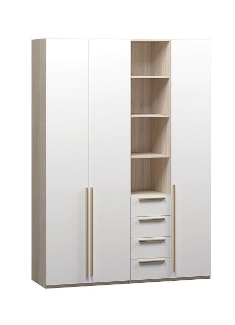 Шкаф распашной Хейсон - 20 Дуб Сонома / Белый