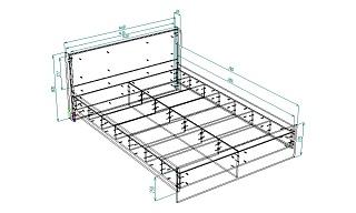 Кровать Алина 1400