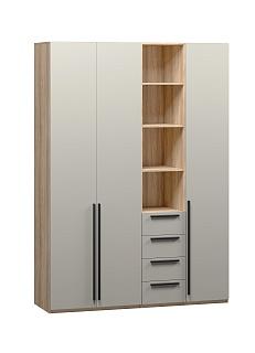 Шкаф распашной Хейсон - 20 Блэквуд Ячменный / Кашемир