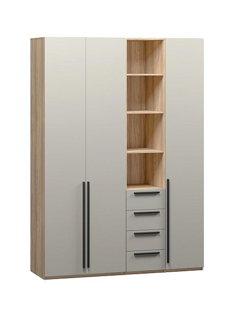 Шкаф распашной Хейсон - 20 Блэквуд Ячменный / Кашемир