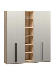 Шкаф распашной Хейсон - 17 Блэквуд Ячменный / Кашемир