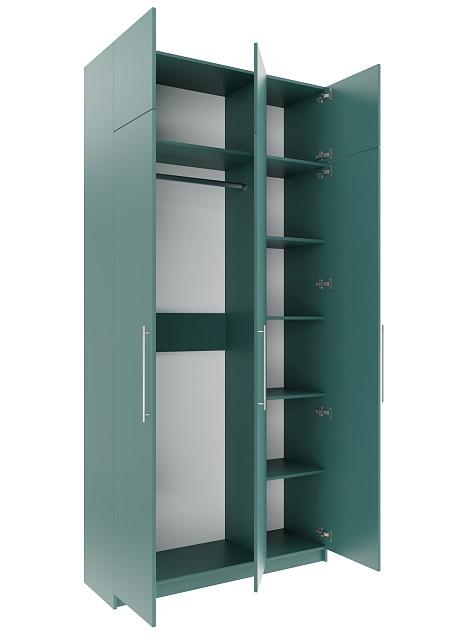 Шкаф распашной Калифорния - 3 с антресолью Сумеречный Голубой