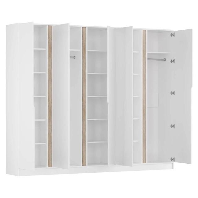 Шкаф распашной Бонди - 5 Белый