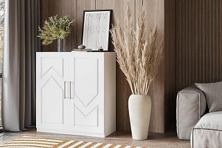 Комод Эверест - 2 МДФ Белый