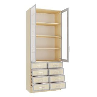 Книжный шкаф Альма - 12 Дуб Молочный