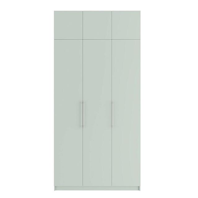 Шкаф распашной Калифорния - 3 с антресолью Пастельный Зеленый