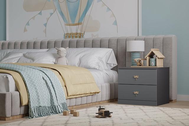 Тумба прикроватная Стрекоза - 3 МДФ Графит