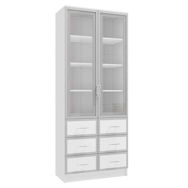 Книжный шкаф Альма - 11 Белый