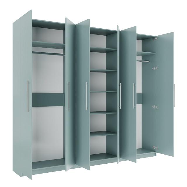 Шкаф распашной Калифорния - 6 Сумеречный Голубой