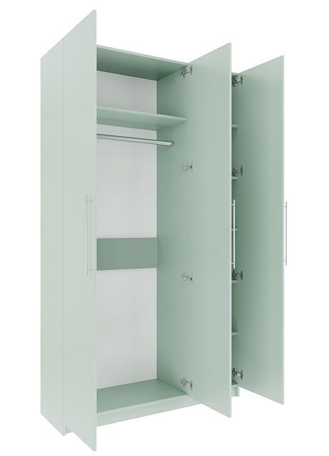 Шкаф распашной Калифорния - 3 Пастельный Зеленый