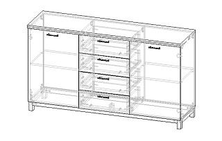 Комод Техас - 4 МДФ