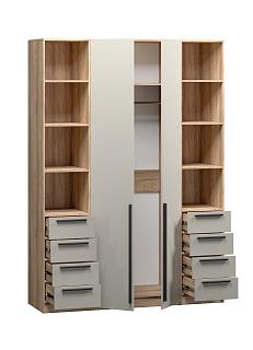 Шкаф распашной Хейсон - 25 Блэквуд Ячменный / Кашемир