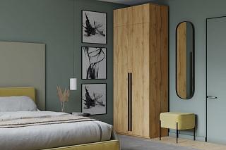 Шкаф распашной Лорена Пакс - 2 с антресолью Дуб Золотистый