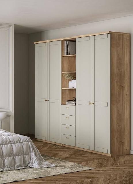 Шкаф распашной София РАХ - 31 МДФ Кастелло Медовый / Кашемир