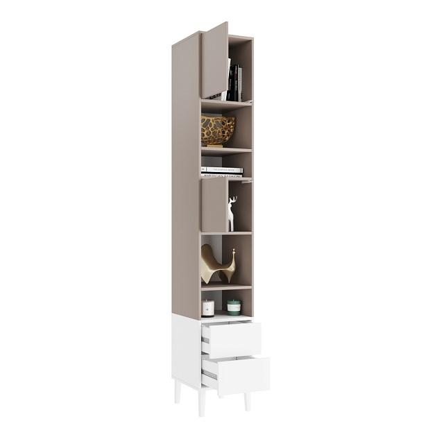 Стеллаж Скарлет - 5 Белый / Кашемир