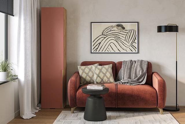 Шкаф распашной Кайси МДФ - 1 Шарли Терракота