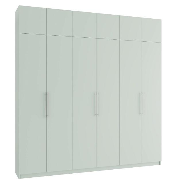 Шкаф распашной Калифорния - 6 с антресолью Пастельный Зеленый
