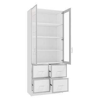 Книжный шкаф Альма - 10 Белый