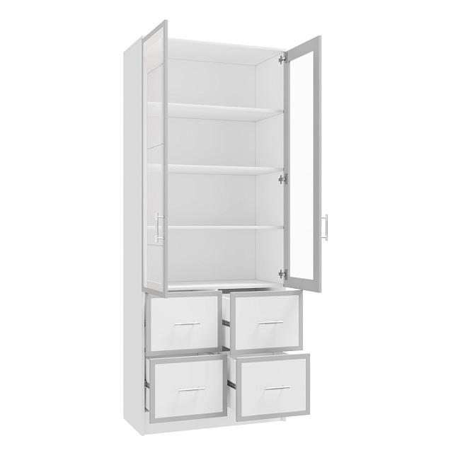 Книжный шкаф Альма - 10 Белый