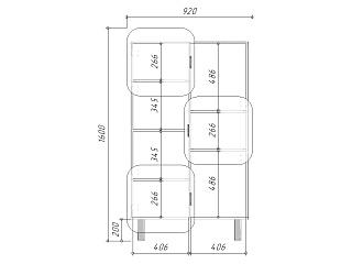 Стеллаж Модерн+2