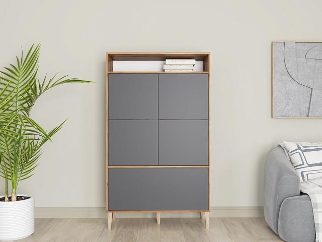 Стеллаж Скарлет - 9 Графит